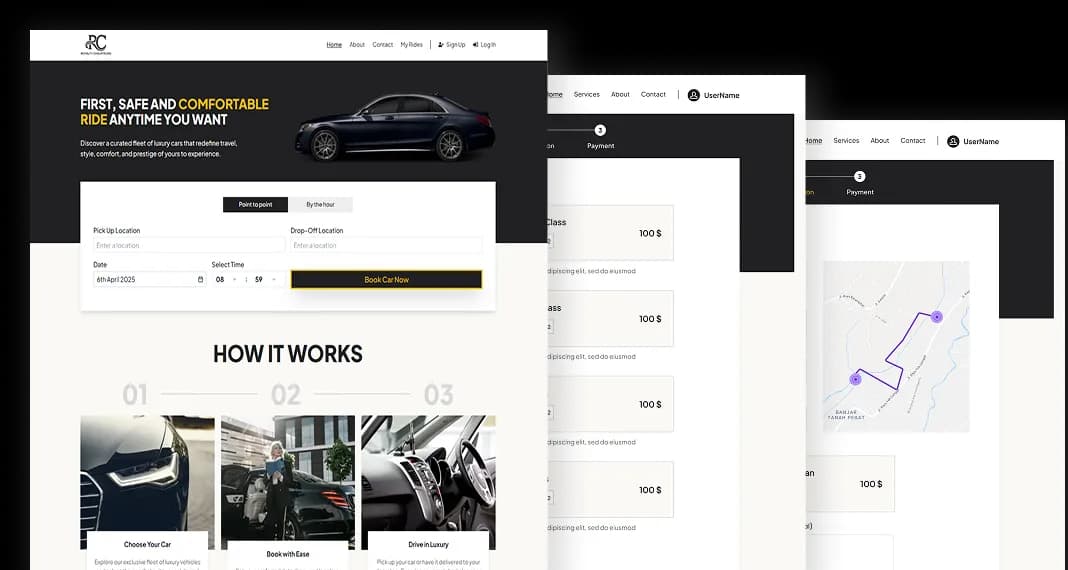 A Luxury Car Rental Service Website